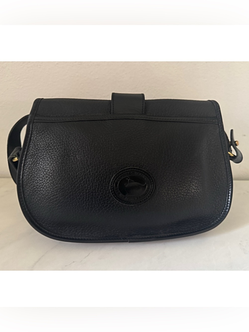 Dooney & Bourke Women's Black Leather Crossbody Bag with Gold Accent - Picture 3 of 11